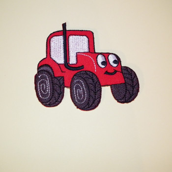 Piros traktor ruhafolt